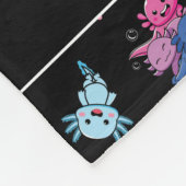 Monogram Axolotl Patroon Fleece Deken (Hoek)