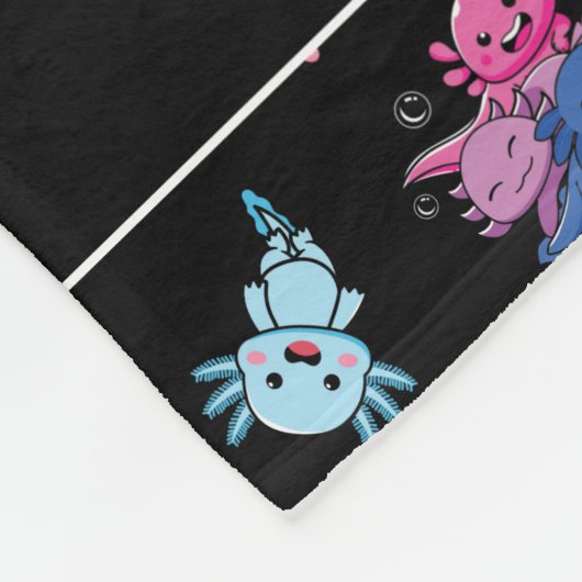Monogram Axolotl Patroon Fleece Deken (Hoek)