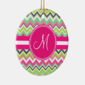 Monogram Aztec Andes Tribal Mountains Chevron Keramisch Ornament (Rechts)