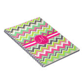 Monogram Aztec Andes Tribal Mountains Chevron Notitieboek (Rechterzijde)