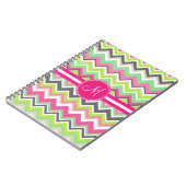 Monogram Aztec Andes Tribal Mountains Chevron Notitieboek (Linkerzijde)