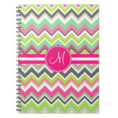 Monogram Aztec Andes Tribal Mountains Chevron Notitieboek (Voorkant)