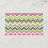 Monogram Aztec Andes Tribal Mountains Chevron Visitekaartje (Achterkant)