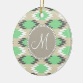 Monogram Aztec Andes Tribal Native American Keramisch Ornament (Links)