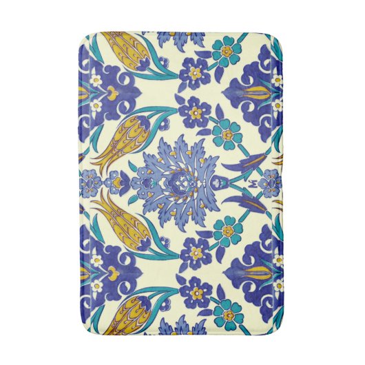 Monogram Azulejo Ceramic Style Ornament Badmat (Voorkant Verticaal)