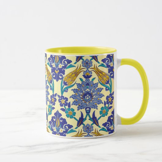 Monogram Azulejo Ceramic Style  Ornament Mok (Rechts)