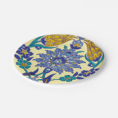 Monogram Azulejo Ceramic Style  Ornament Papieren Bordje (Gekanteld)