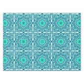 Monogram Azulejo Ceramic Style  Ornament Tafelkleed (Voorkant (Horizontaal))