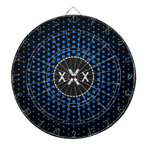Monogram Azure Techno Stippen Modern Dartbord