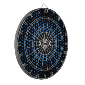 Monogram Azure Techno Stippen Modern Dartbord (Voorkant Links)