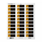 Monogram B Aangepaste Adresetiketten | Halloween Etiket (Full Sheet)