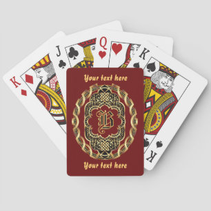 Monogram B Aanpassen & Bewerken Achtergrond wijzig Pokerkaarten