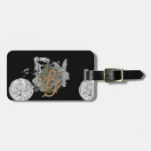 Monogram B Bagagelabel Naam Adres Telefoon (Voorkant horizontaal)