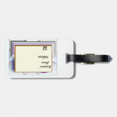 Monogram B Bagagelabel Naam Adres Telefoon (Achterkant horizontaal)