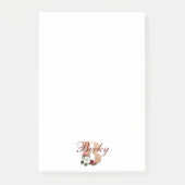Monogram B, bloemontwerp, Post-it® Notes (Voorkant)