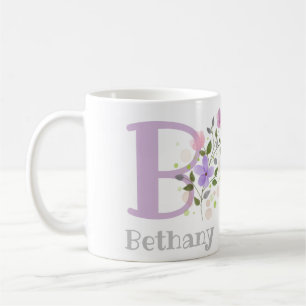 Monogram B & Christelijke naam Bethany Koffiemok