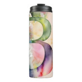 Monogram B Colorful Watercolor Flowers Hydration  Thermosbeker (Voorkant)