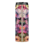 Monogram B Colorful Watercolor Flowers Hydration  Thermosbeker (Achterkant)