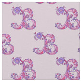 Monogram B decoratieve gepersonaliseerde brief sto Stof (Close Up)