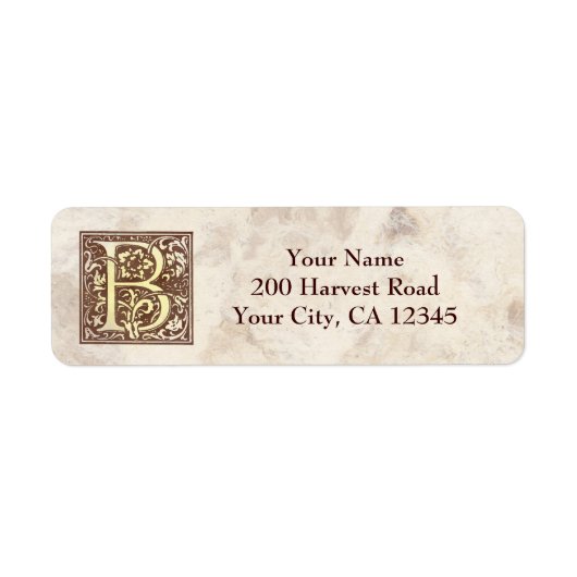 monogram B Etiket (Voorkant)