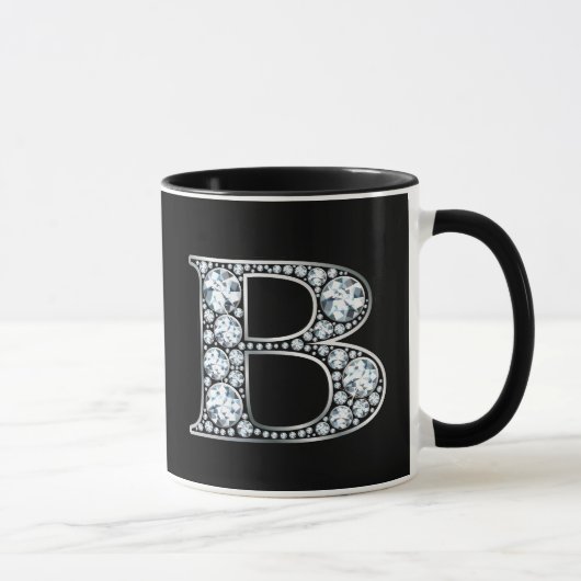 Monogram B Faux Diamond Mok (Rechts)