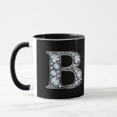 Monogram B Faux Diamond Mok (Links)