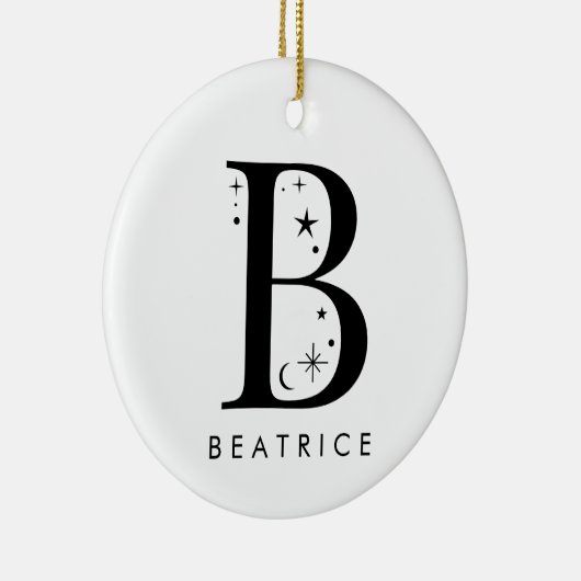 Monogram B hemelse naam Keramisch Ornament (Rechts)