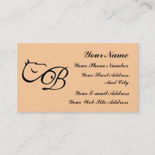Monogram B Horse Equestrian Classic Visitekaartje