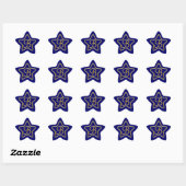 Monogram B in 3D goud Ster Sticker (Vel)