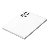 Monogram B Initiaal Briefpapier Notitieblok (Linkerzijde)