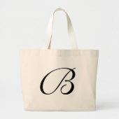 Monogram B Jumbo Canvas tas<White> Grote Tote Bag (Voorkant)