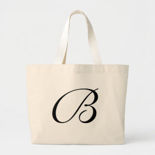 Monogram B Jumbo Canvas tas<White> Grote Tote Bag