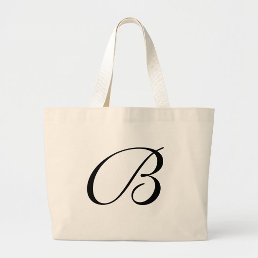 Monogram B Jumbo Canvas tas<White> Grote Tote Bag (Voorkant)