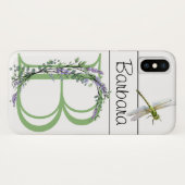 Monogram B Lavender Eucalyptus met Dragonfly Case-Mate iPhone Case (Achterkant (horizontaal))