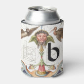 Monogram B, letter B, alfabet B, monogram A+B Blikjeskoeler (Blikje Voorkant)