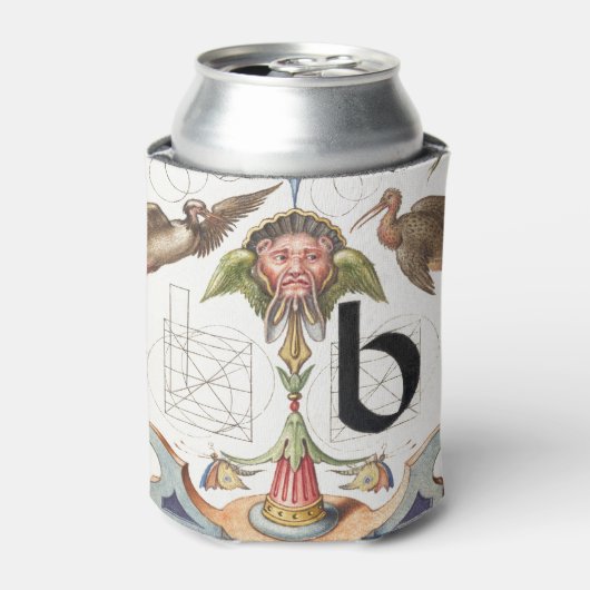 Monogram B, letter B, alfabet B, monogram A+B Blikjeskoeler (Blikje Voorkant)