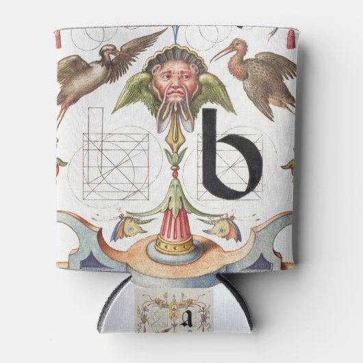 Monogram B, letter B, alfabet B, monogram A+B Blikjeskoeler (Voorkant)