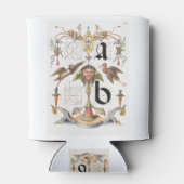 Monogram B, letter B, alfabet B, monogram A+B Blikjeskoeler (Achterkant)