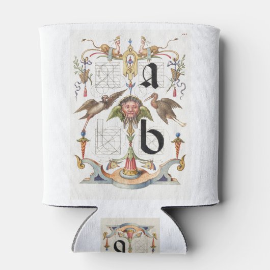 Monogram B, letter B, alfabet B, monogram A+B Blikjeskoeler (Achterkant)