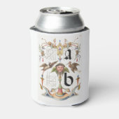 Monogram B, letter B, alfabet B, monogram A+B Blikjeskoeler (Blikje Achterkant)