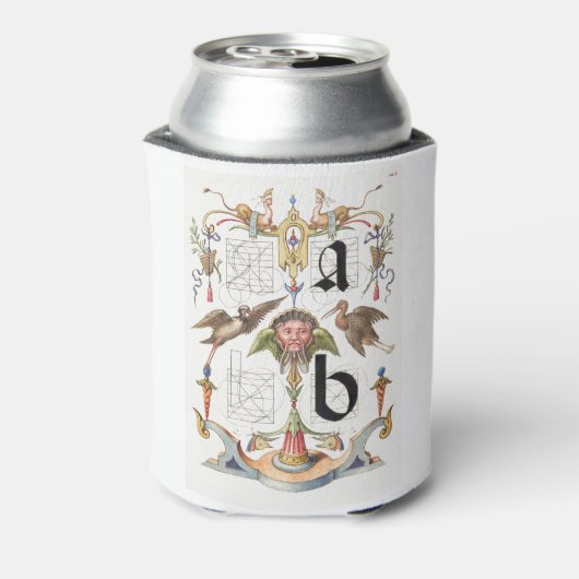 Monogram B, letter B, alfabet B, monogram A+B Blikjeskoeler (Blikje Achterkant)