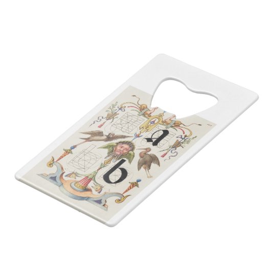 Monogram B, letter B, alfabet B, monogram A+B Creditkaart Flessenopener (Achterkant Gekanteld)