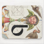 Monogram B, letter B, alfabet B, monogram A+B Muismat (Voorkant)