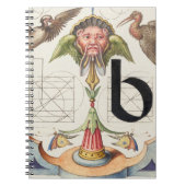 Monogram B, letter B, alfabet B, monogram A+B Notitieboek (Voorkant)