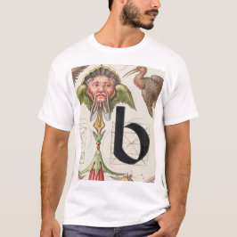 Monogram B, letter B, alfabet B, monogram A+B T-shirt