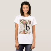 Monogram B, letter B, alfabet B, monogram A+B T-shirt (Voorkant volledig)