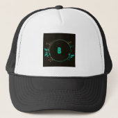 Monogram B Letter Gedrukte tekst Trucker Hoed Pet (Voorkant)
