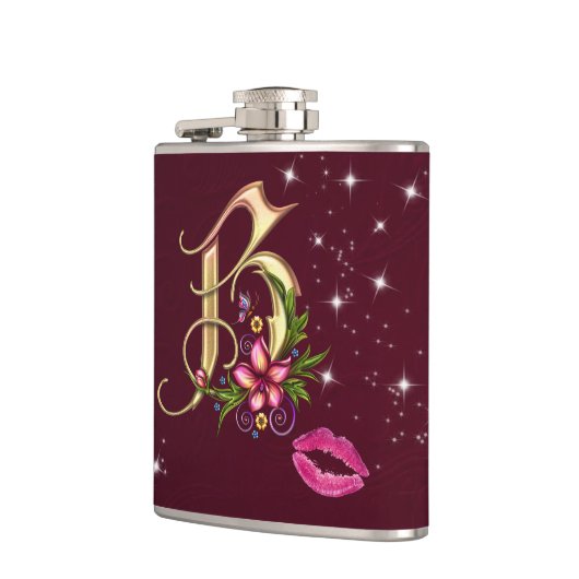 Monogram B Maatkolf, 6 oz. Heupfles (Links)