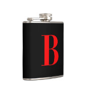 Monogram B op zwart Heupfles (Rechts)