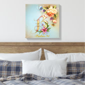 Monogram B Premium gestreken Canvas (gloss) Afdruk (Insitu (Slaapkamer))